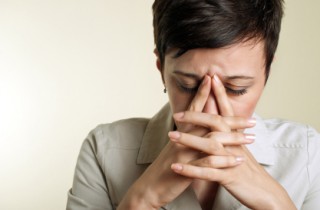 Frau mit Depressionen