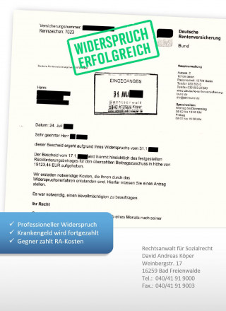 Deutsche Rentenversicherung Rückforderung Widerspruch