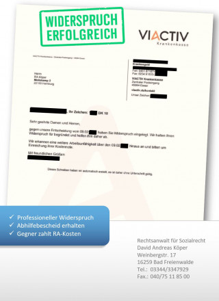 Viactiv Krankenkasse Widerspruch Krankengeld
